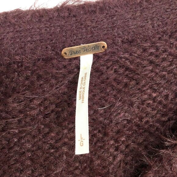 Free People Women's Pullover Crop Sweater Olivia Long Sleeve Decadent Size L NWT - Picture 12 of 16